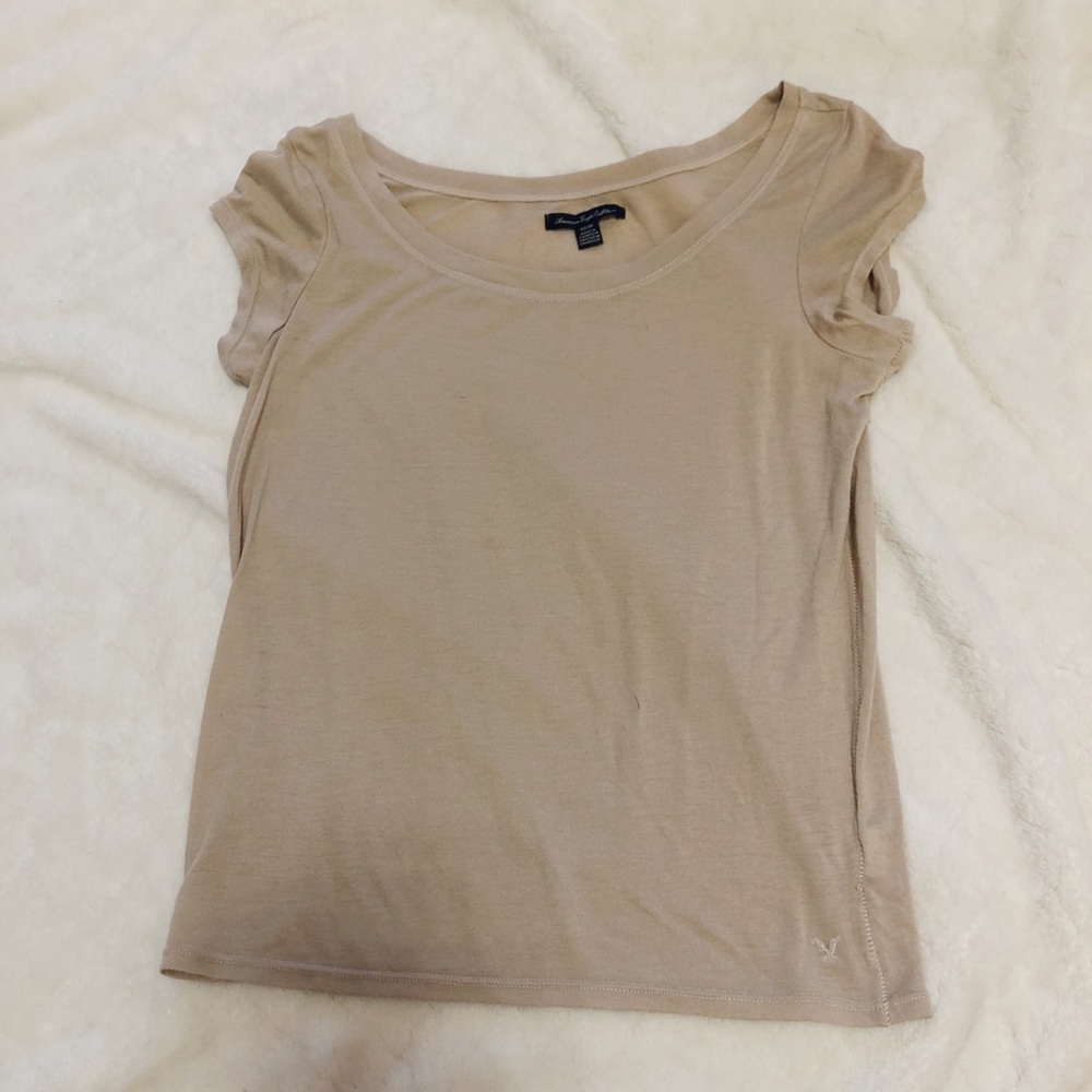 AMERICAN EAGLE tan short sleeve top